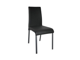 Silla de polipiel negro Verdi