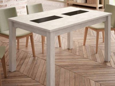 Mesa extensible con cristales Obe