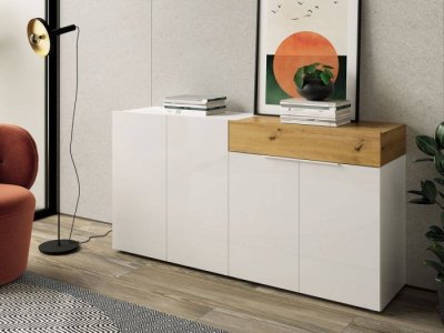 Aparador Baltic 160 cm en blanco-roble