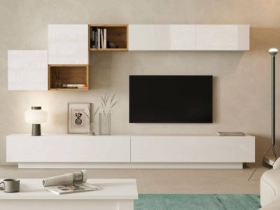 Salón modular Baltic Five blanco-roble