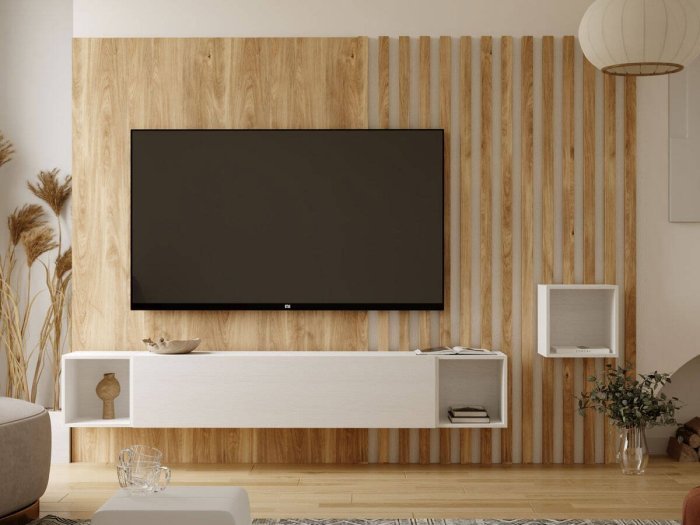 Mueble tv moderno para salón de madera