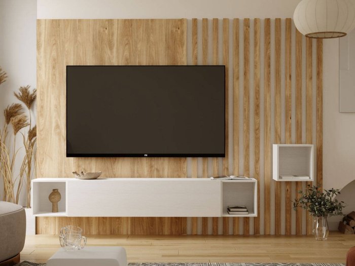 Mueble para Tv modelo NORE con panel trasero - Akasa Muebles – Bechester