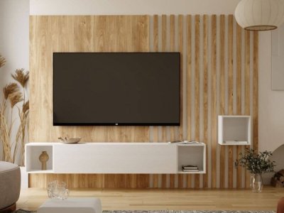 Mueble para Tv modelo BETA con panel rayado