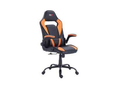 Sillón gaming modelo OLEG en simil piel negro-naranja