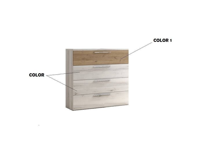 Cómoda 4 cajones modelo FAST tirador...