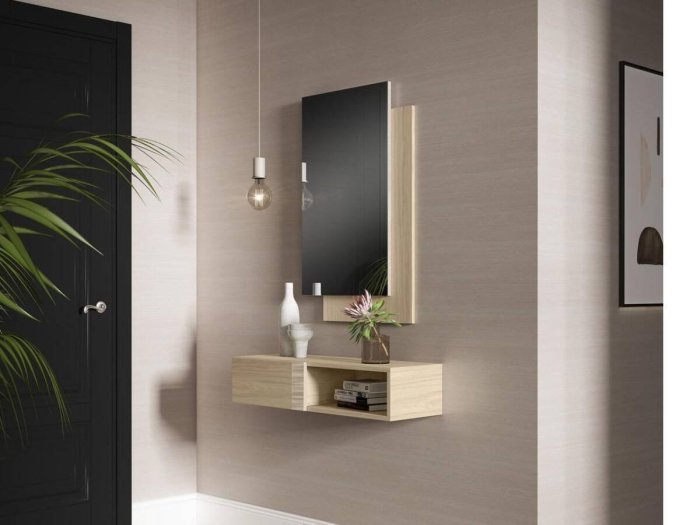 Mueble recibidor con espejo...