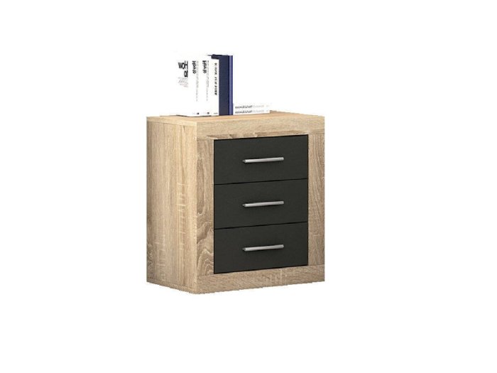 Mesita 3 cajones Amber