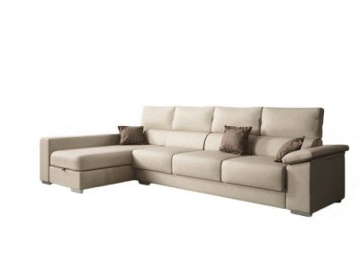 Sofá chaise longue de 4 plazas Peter
