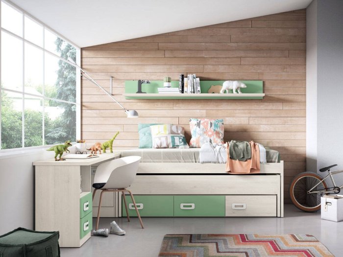 Mesa de estudio con arcón Bon