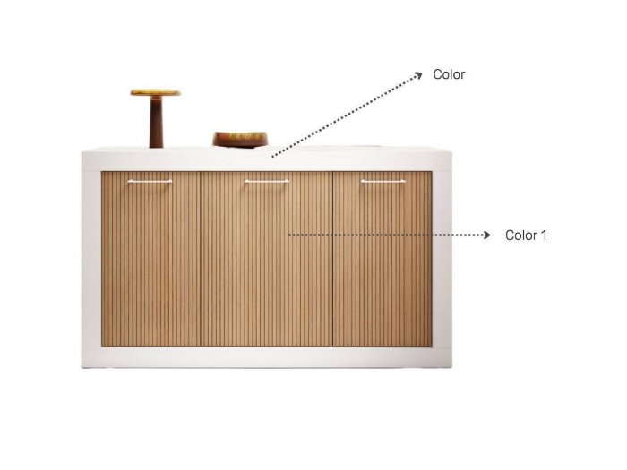 Aparador 3 puertas modelo DAKOTA WHITE