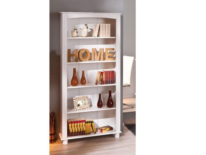 Estantería Karen de madera blanca