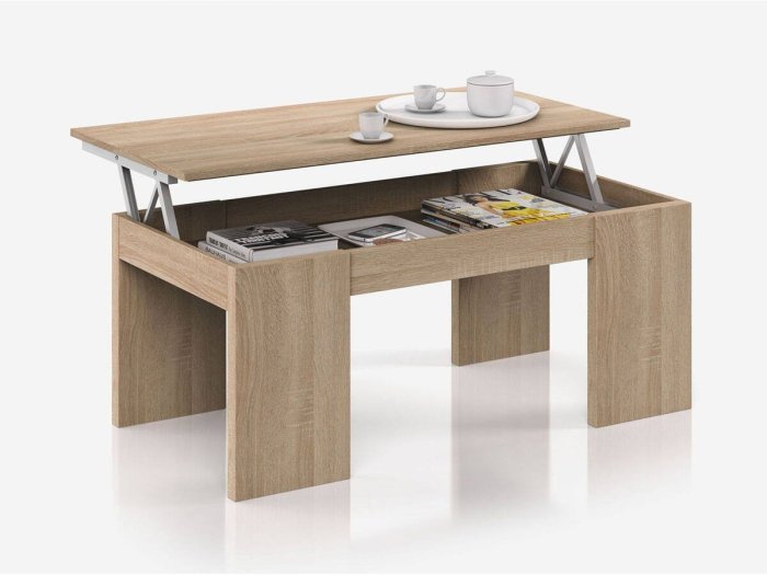 Mesa centro elevable Aba en...