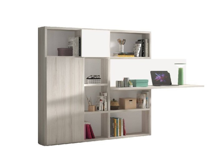 Escritorio juvenil con librería...