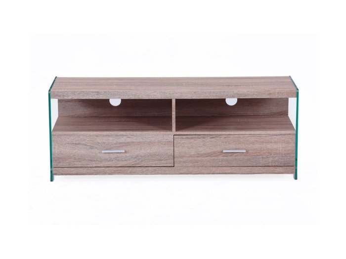 Mesa TV Gery roble-cristal