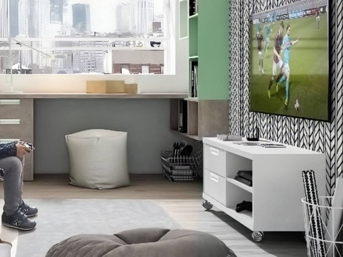 Mueble para TV con ruedas...