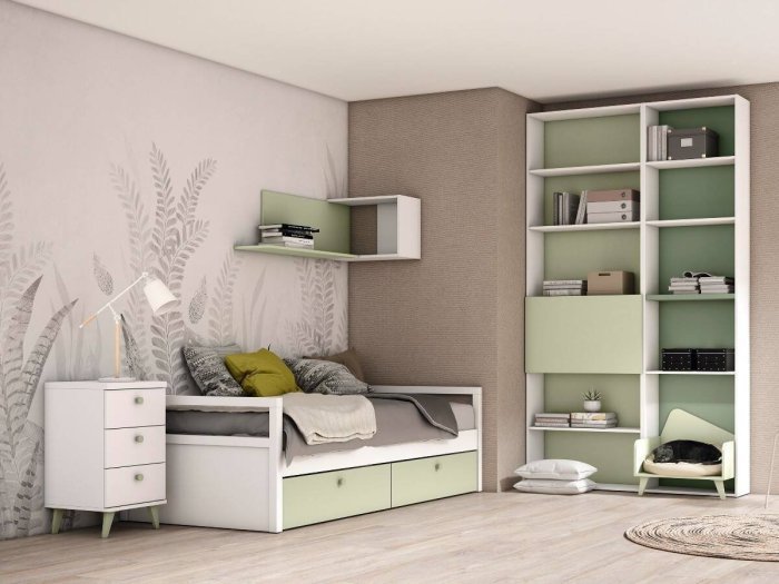 Estanteria alta con escritorio...