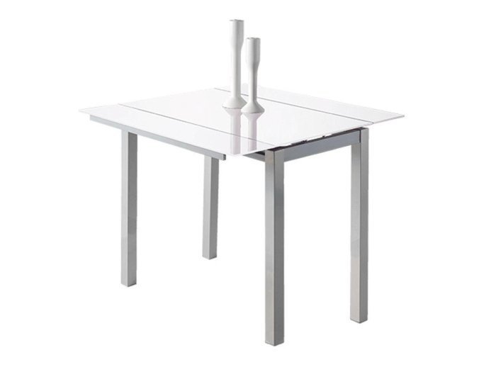 Mesa extensible cristal Venecia blanca