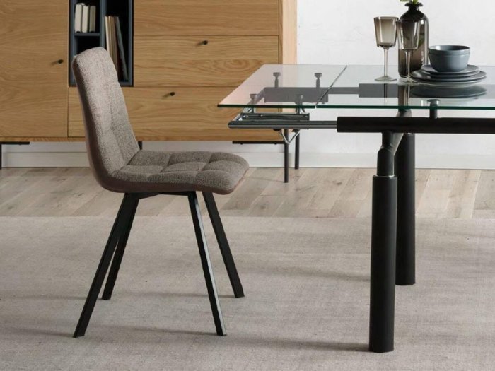 Conjunto mesa cristal y sillas Fanton