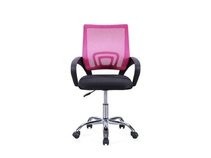 Sillón de oficina Design negro-rosa