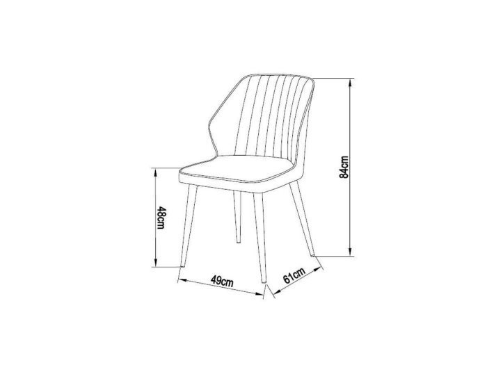 Silla de comedor modelo MAIA gris...