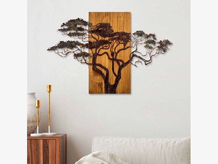 Aplique en madera y metal...