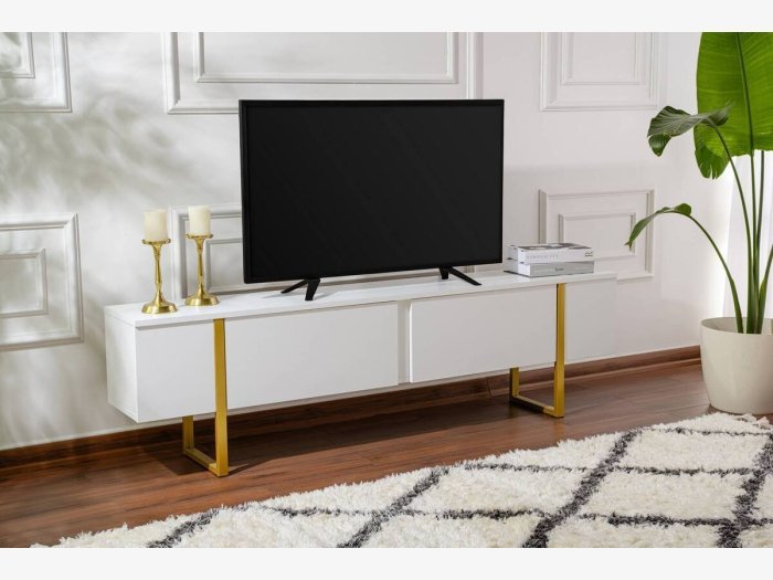 Soporte TV acabado blanco...