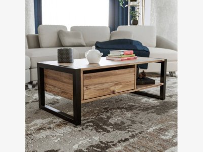 Mesa de centro en pino oscurecido modelo SEPULVEDA