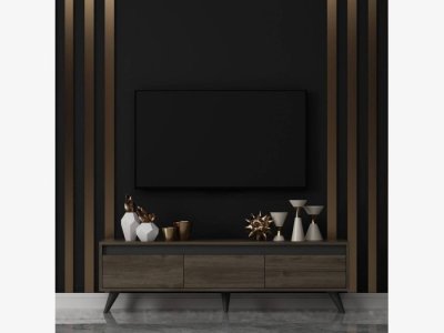 Mueble TV en nogal oscuro modelo GALICIA