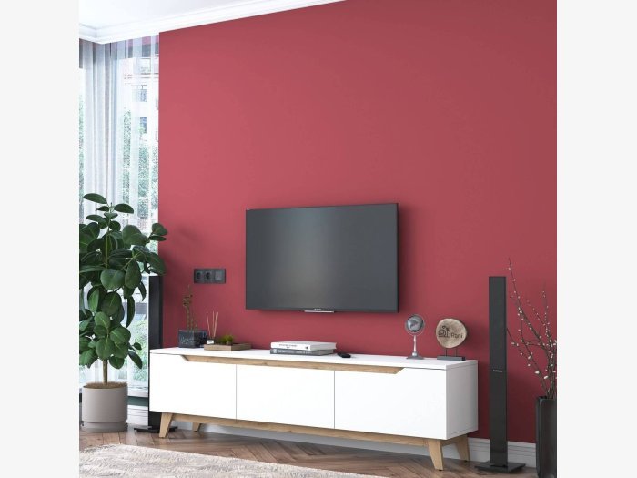 Mueble TV en blanco combi...