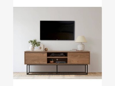 Mueble TV con patas en nogal modelo ALICANTE