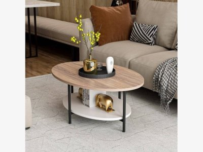 Mesa de centro en roble veteado modelo LUGO