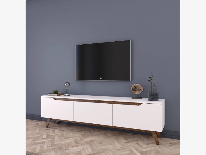 Mueble TV en blanco y...
