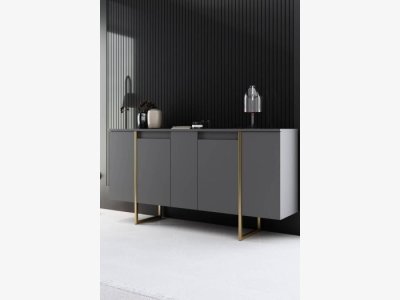 Mueble aparador en antracita y dorado modelo ARAGON
