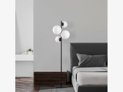Lampara de pie vintage en negro y blanco modelo HARMONY