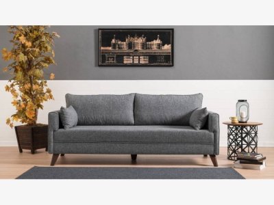 Sofá cama 3 plazas en gris modelo CHARLES