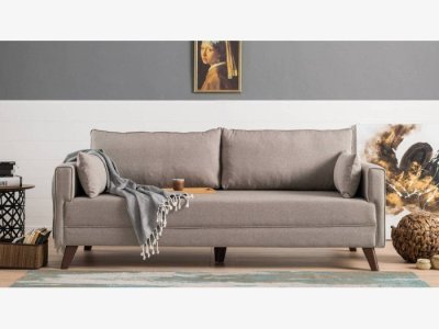 Sofá cama 3 plazas en color taupe modelo CHARLES