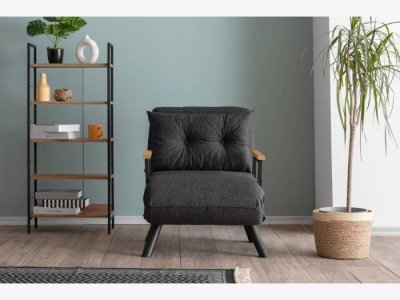Sillón cama en color gris oscuro modelo CALLUM