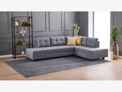 Sofá cama rinconero a derecha en gris modelo ALEXANDER