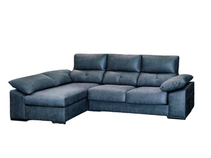 Chaisselongue con pouffs laterales...