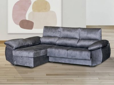 Chaisselongue con patas metálicas modelo SUECIA