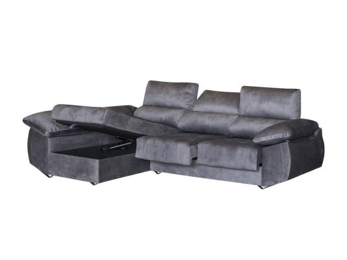 Chaisselongue con patas metálicas...