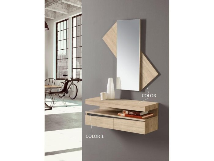 Consola flotante con espejo Walter