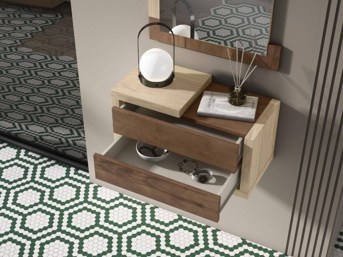 Recibidor 2 cajones y espejo modelo KAPO