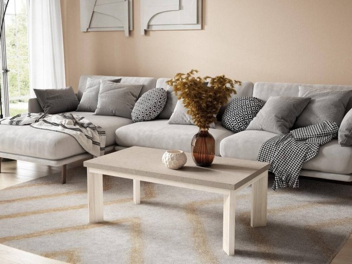 Mesa de centro elevable modelo ACUARIO