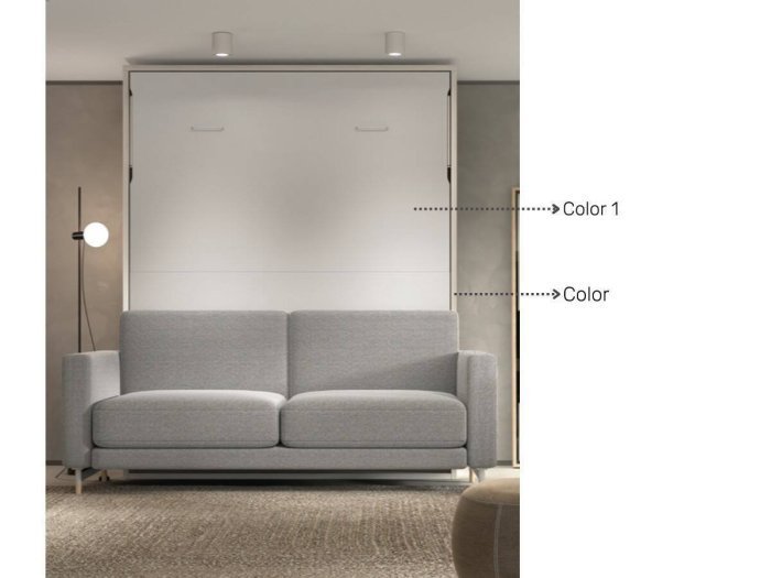 Cama abatible vertical con sofá...