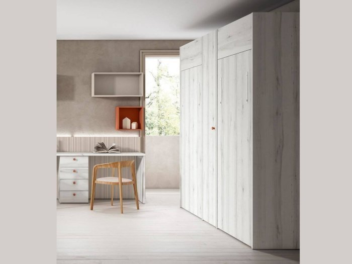 Cama abatible vertical con altillo... Cama abatible vertical con altillo...