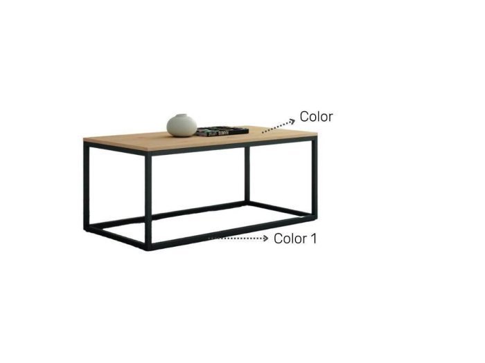 Mesa de centro fija rectangular...