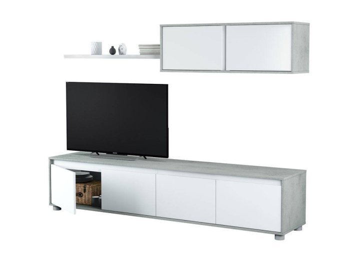 Apilable de salón White blanco y cemento Apilable de salón White blanco y cemento