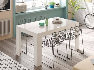 Mesa comedor extensible Torra blanca