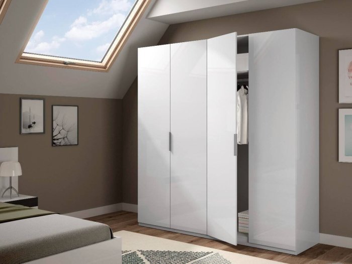 Armario de habitación de 4 puertas Boa